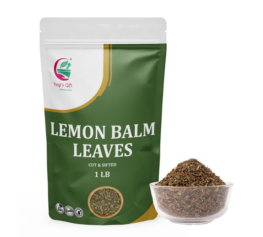 Lemon Balm Leaves 1 lb – Dried lemon balm leaves for Tea, Herbal Infusions & Wellness – Refreshing, Mild Mint Flavor – 100% Natural & Pure – By Yogi’s Gift®
