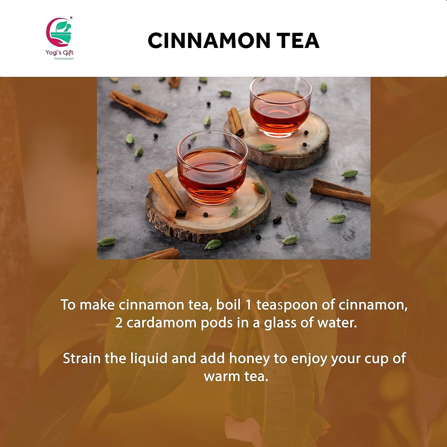 Crushed Cinnamon Bark 4 oz | Cinnamon Stick Pieces/Chips For Tea, Cooking | Rich Aroma and Great Flavour | Premium Grade Cinnamon by Yogi's Gift®
