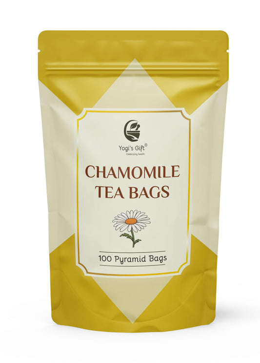 Chamomile Tea Bags – 100 Count Pyramid Tea Bags – Premium Quality Chamomile Flowers – Light And Smooth Floral Taste – By Yogi’s Gift®