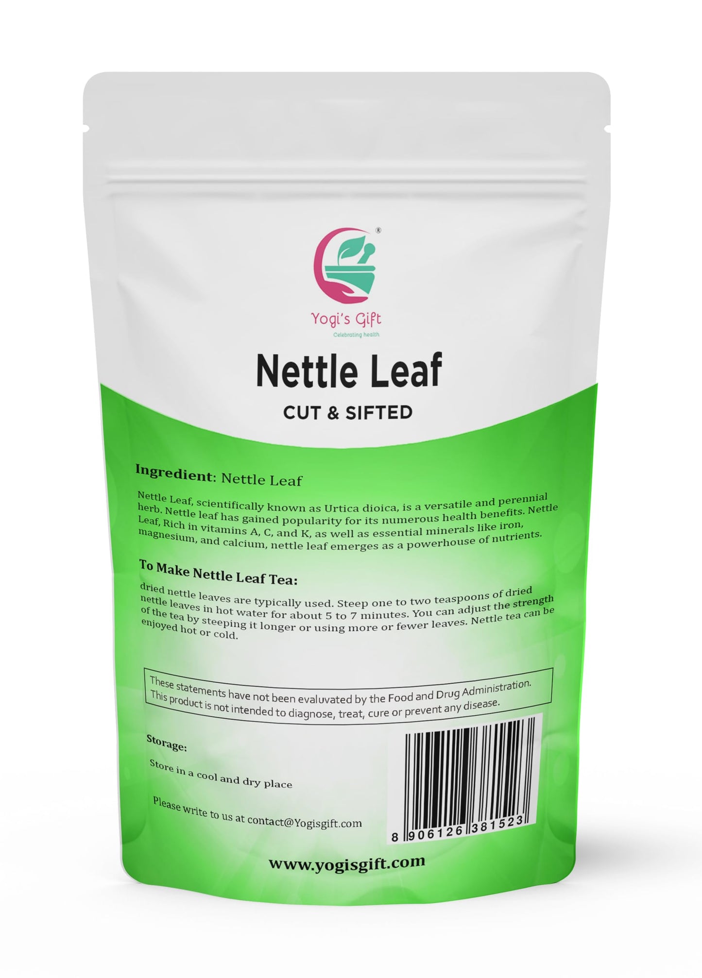 Stinging Nettle Leaves Dried 1 Lb | Cut and Sifted | Loose Nettle Leaf Herb Bulk | Non- Gmo, Ethically sourced | By Yogi's Giftยฎ