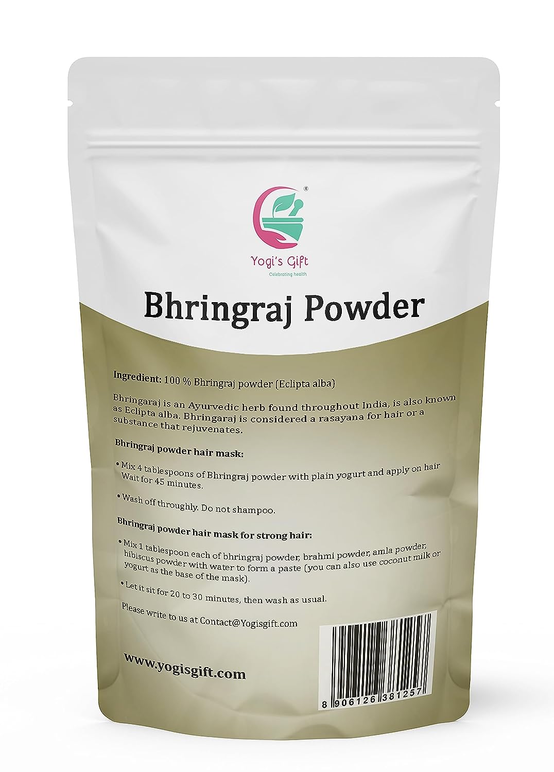 100% Pure Bhringraj Powder | 1 Pound (454 grams) | Eclipta Alba | Karisalankanni Powder | False Daisy Powder | By Yogi's giftยฎ