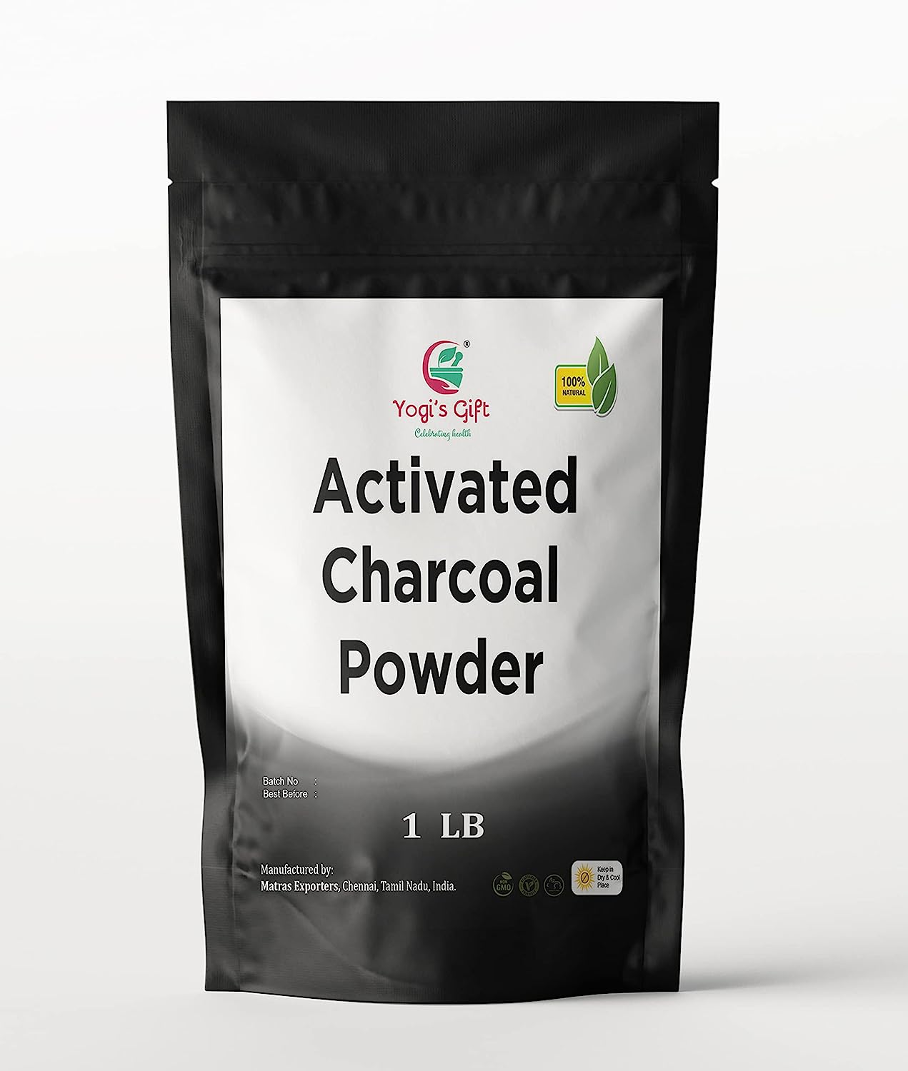 MB Herbals Activated Coconut Shell Charcoal Powder 1 LB / 16 oz (454 Gram) | FOR EXTERNAL USE ONLY | For Face Packs Face Masks Soap Making & ToothPowder