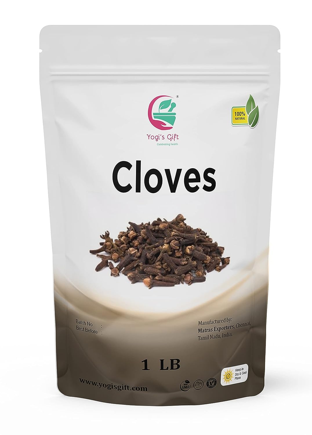 Cloves Whole 1 LB | Fresh and Flavorful Hot Spice for Tea, Chai, Savory, Desserts and More | Whole Cloves for Oral Health | by Yogi’s Gift®