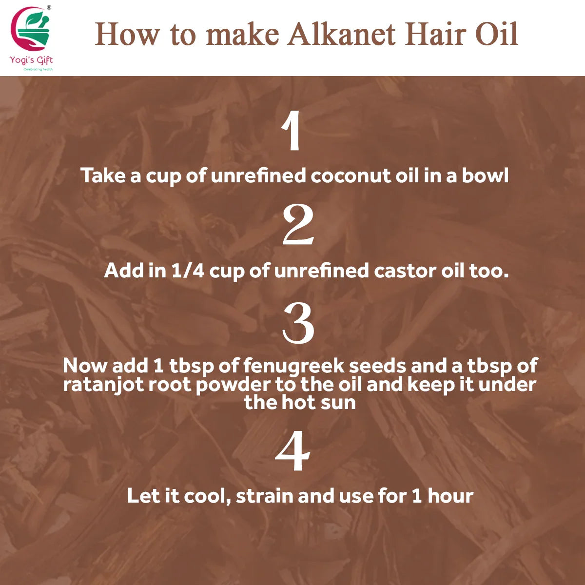 Alkanet Root Powder 10oz | 100% Natural Colourant For Soap making | Makes Beautiful Color Shades | Ratanjot Root Powder | Yogis's Gift®