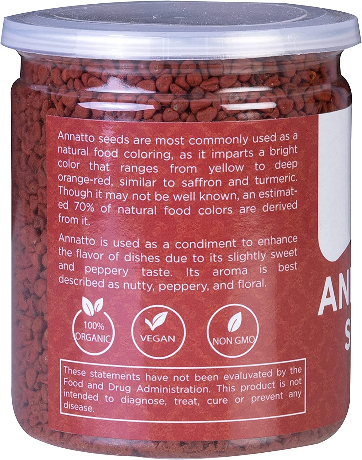 Annatto Seeds 12oz | 100% Pure and Natural | Bixa Orellana / Achiote / semillas de Annatto for Seasoning & rubs by Yogi's Gift®