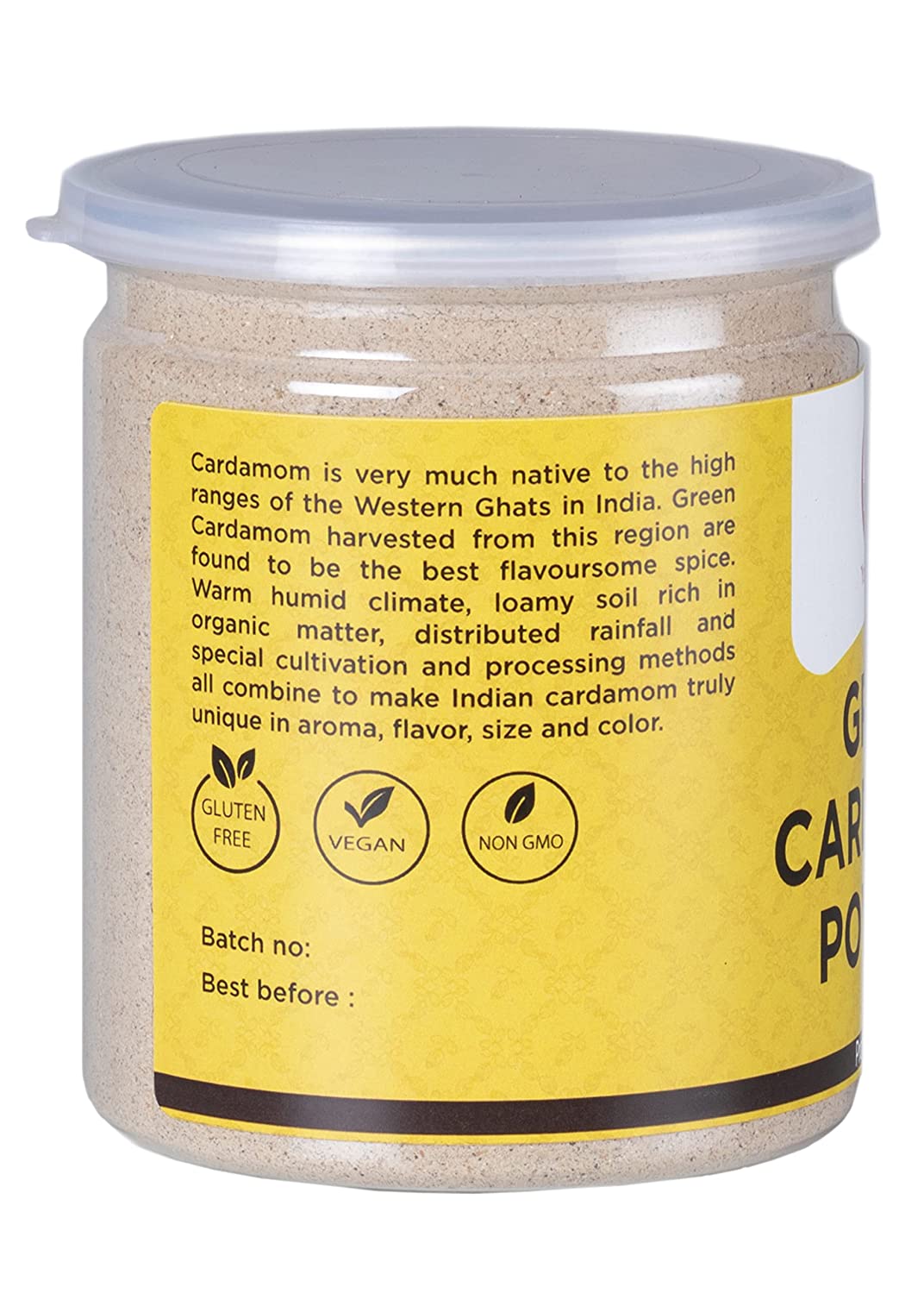 Green Cardamom Powder 10oz | Great Flavour & Aroma for Baking, Coffee,Tea and Curries | Cardamom Ground Powder from Fresh Cardamom Seeds| Yogi's Giftยฎ