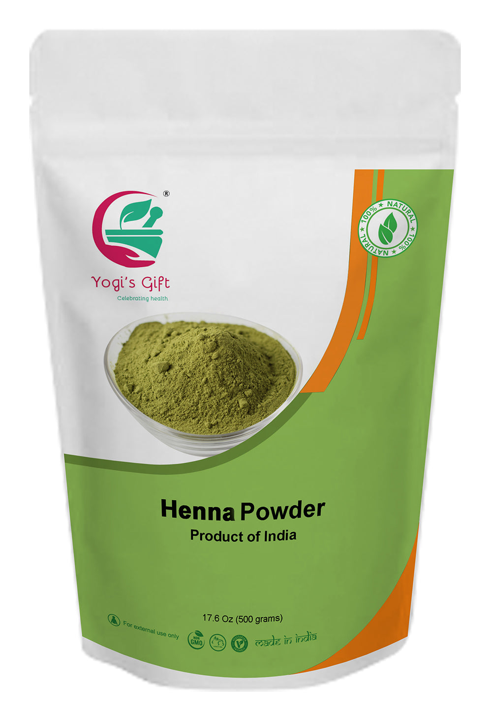 Henna Powder for Hair Color 500 Grams | Henna Hair Color | 100% Pure & Natural Red Hair Color | With FREE GLOVES and HEAD CAP