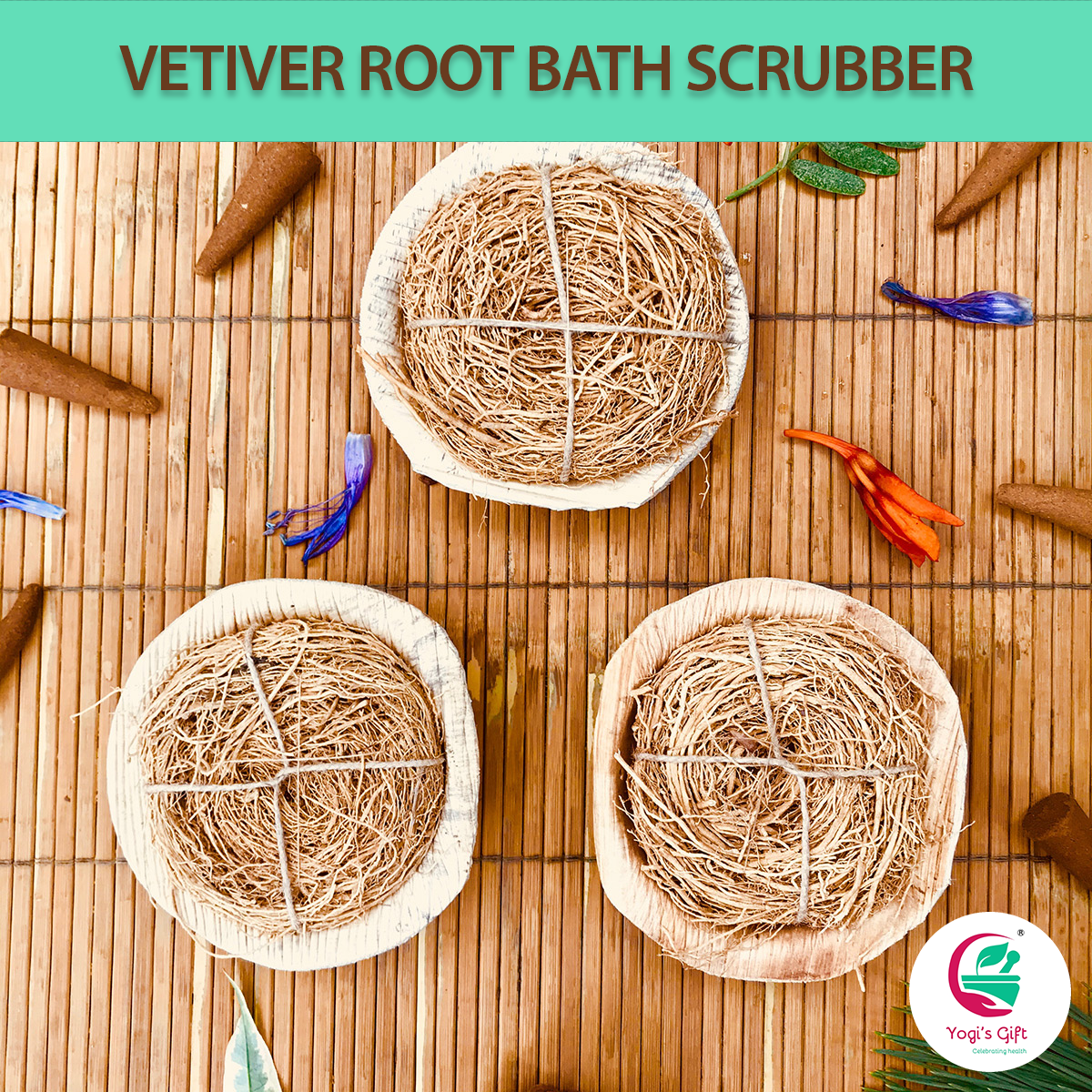 Vetiver Root 4 oz | Great Aromatic Roots | 100% Pure and Natural Mesmerizing Fragrance | Product of India | Non-GMO, Vegan | Yogi's Gift