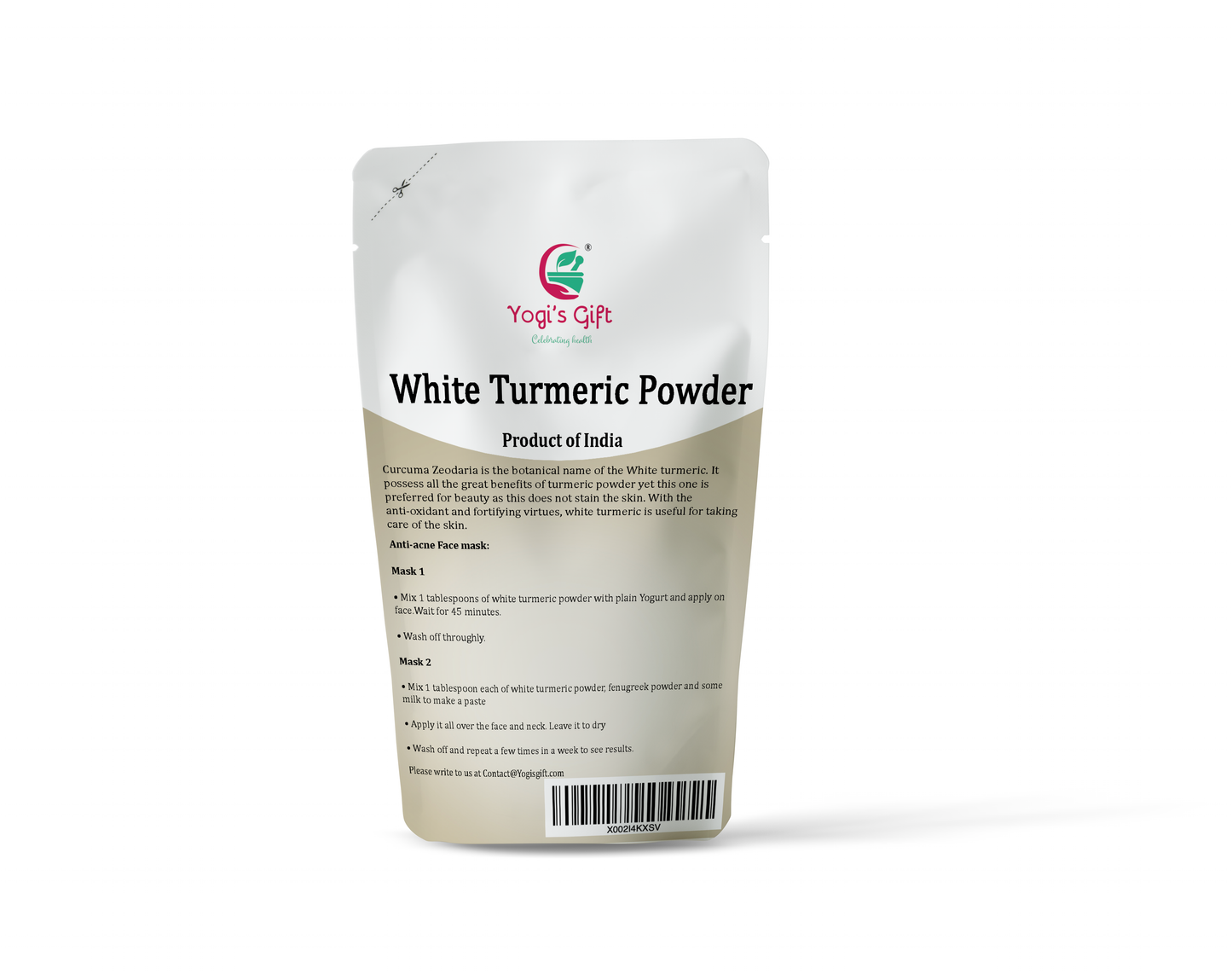 White Turmeric Powder for Skin Care  8 oz | No staining | aka Kapoor Kachri & Curcuma zeodaria | 100% Herbal Skin Care | Yogiโs Giftยฎ