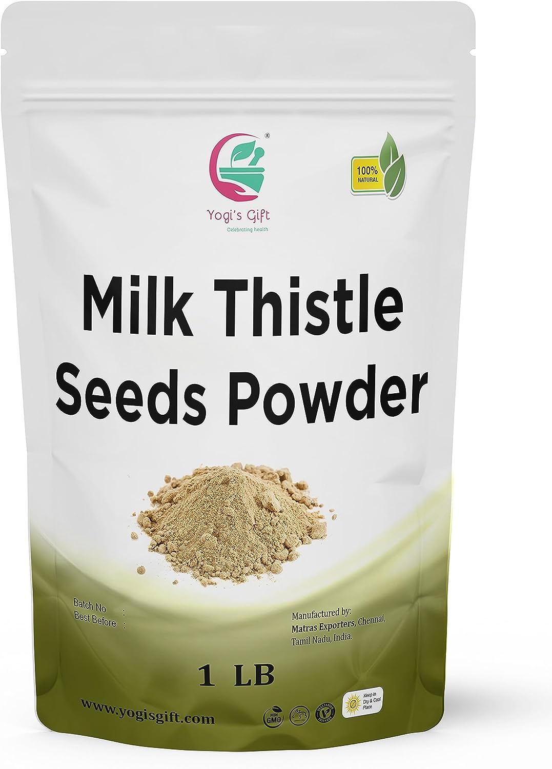 Milk Thistle Seed Powder 1 LB | by Yogi's Gift®