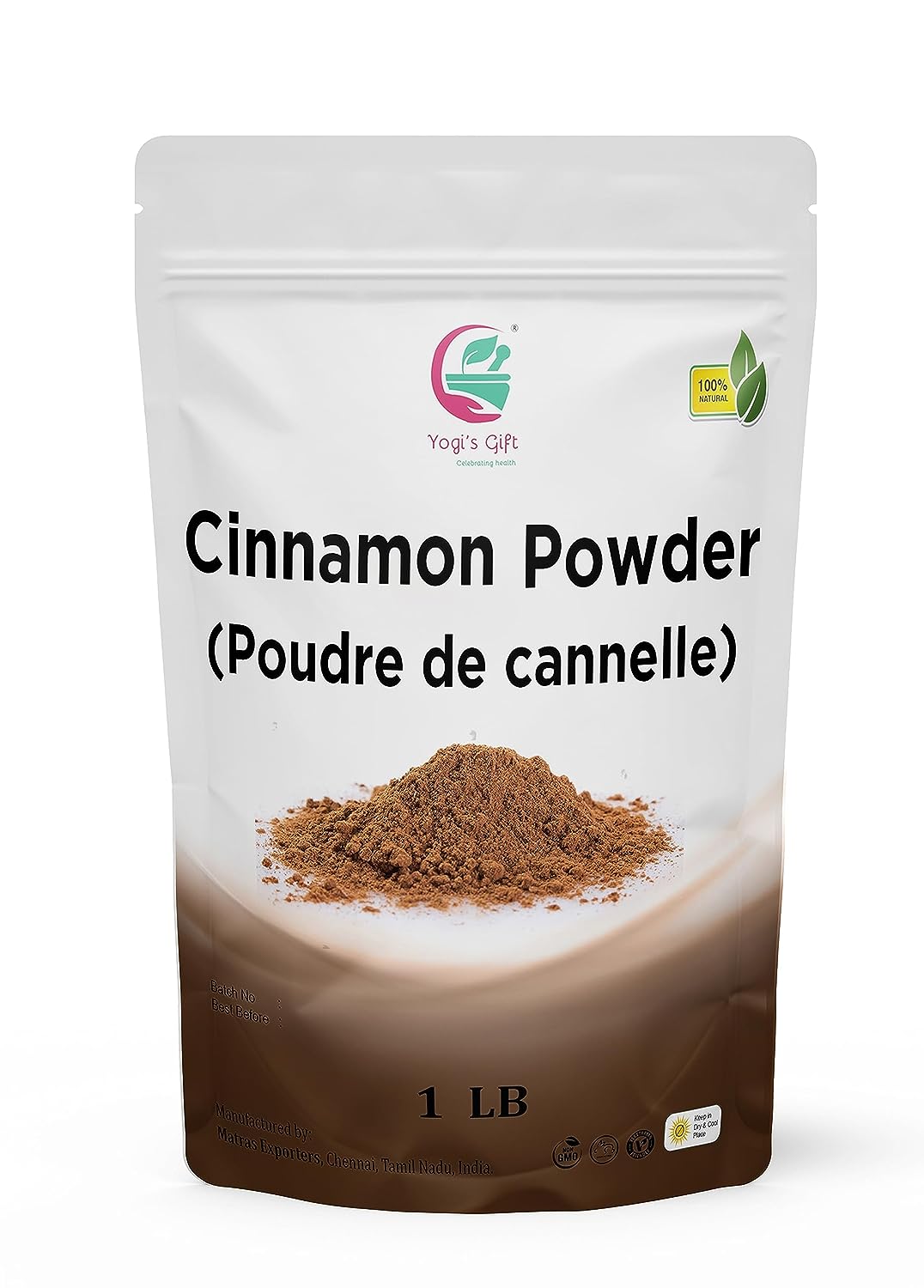 Cinnamon Powder 1 LB | Ground Cinnamon for Coffee, Tea, Cooking | Rich Aroma and Great Flavor | Premium Grade Cinnamon by Yogi's Gift®