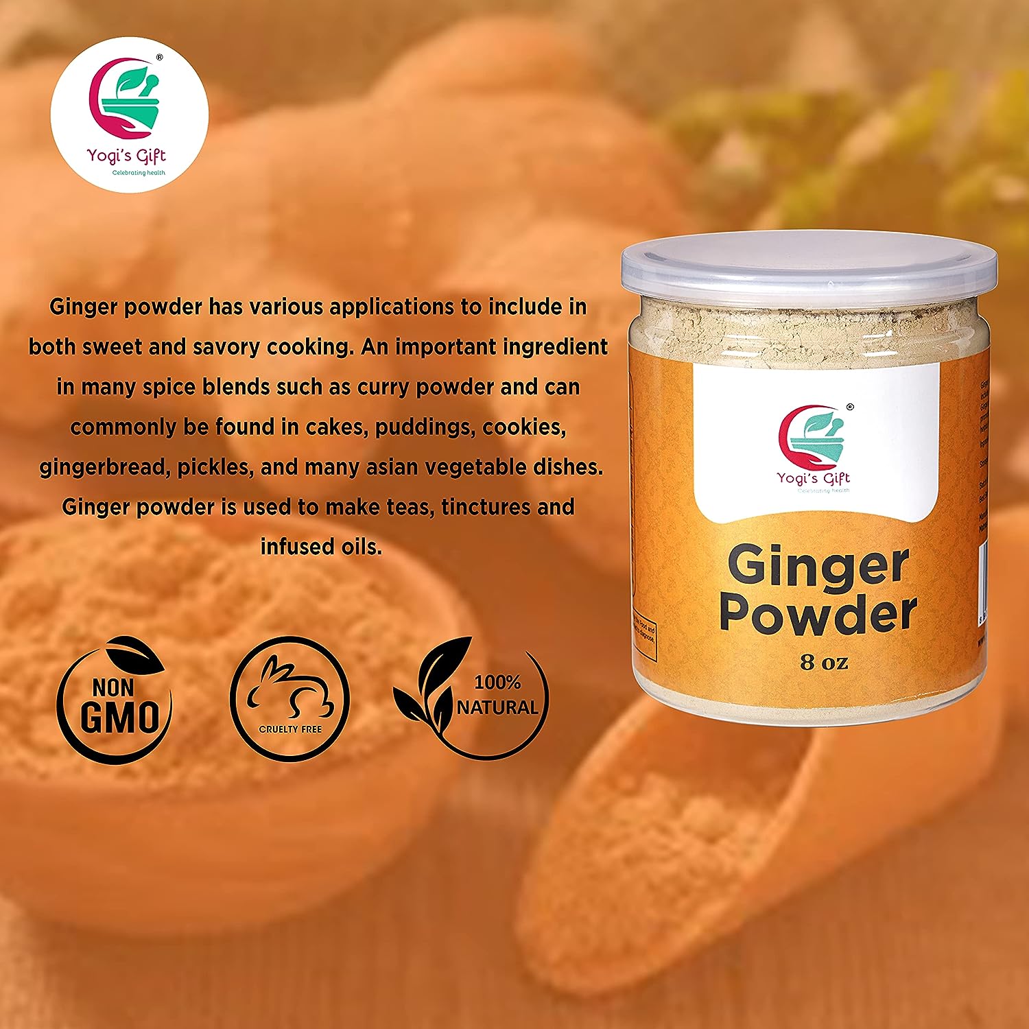 Ginger Powder 8oz As Spicy As Fresh Ginger Flavourful Powdered Gin Ginger Powder 8oz As Spicy As Fresh Ginger Flavourful Powdered Gin