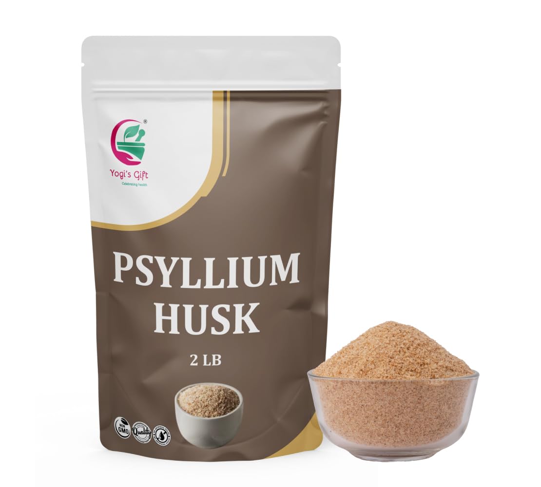 Psyllium Husk Whole 2 LB for Baking, Smoothies & Daily Use – Premium Quality Psyllium husks / Isabgol – Natural Psyllium Fiber by Yogi’s Gift®
