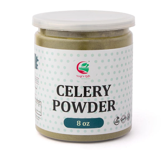 Celery powder 8oz – Dried Celery Powder Seasoning for Cooking, Juices & Curing – Ground Spice – 100% Pure And Natural Flavor – By Yogi’s Gift®