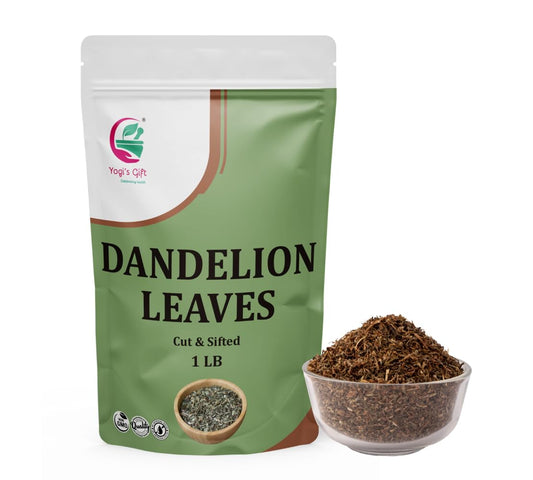 Dandelion Leaves Cut And Sifted 1 LB,100% Natural & Pure, Ideal for Dandelion Tea, Herbal Blends & Wellness Uses, 1 LB Bulk Pack, Resealable Bag for Freshness - By Yogi’s Gift®