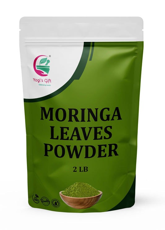 Moringa Powder 2 LB, 100% Pure & Natural Moringa Leaf Powder, Premium Quality, For Smoothies & Tea, 2 LB Bulk Pack, Resealable Bag for Freshness - By Yogi’s Gift®
