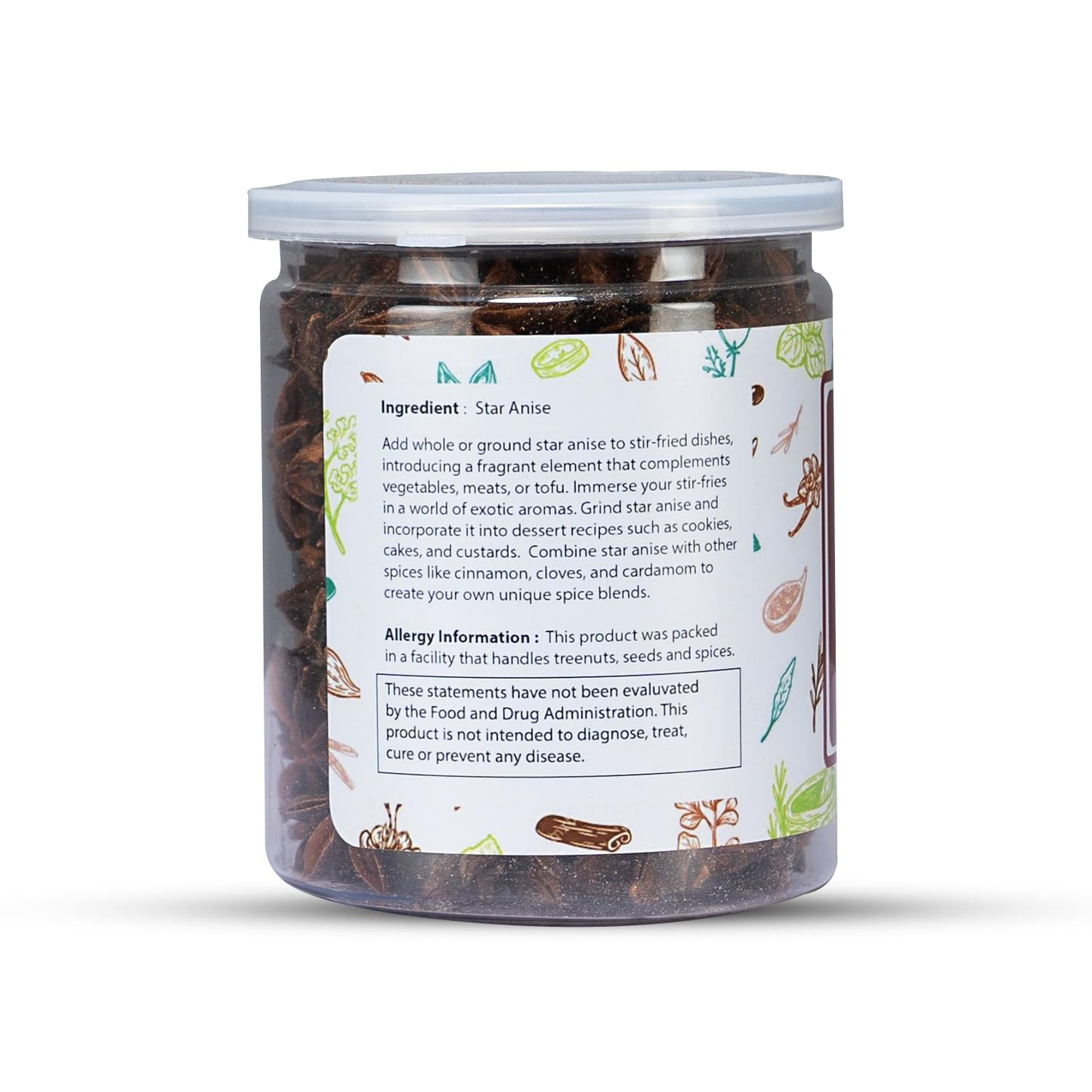 Star Anise Whole 4 oz, Perfect for Baking and Tea, Premium Dried Star Anise Pods, Aromatic, Fresh, Natural Spices, By Yogi's Gift®