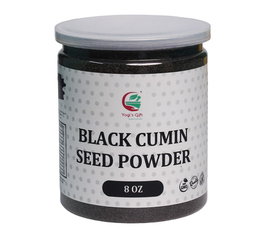 Yogi's Gift Black Cumin Seed Powder 8 oz, Ground Nigella Sativa, Kalonji, Comino Negro en Polvo for Cooking, Smoothies, and Natural Flavor Boost, Long-Lasting Aroma