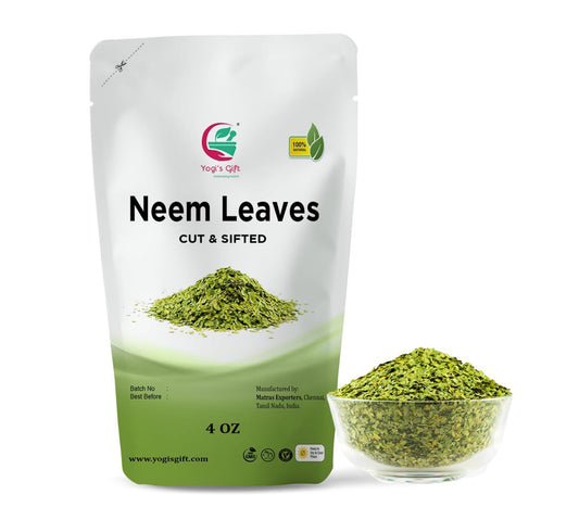 Neem Leaf 4 oz | 100% Natural Detox Neem Tea | Cut and Sifted | Azadirachta Indica Leaf | Margosa Leaves | Non-GMO, Ethically Sourced | Nim Leaves | by Yogi's Gift®
