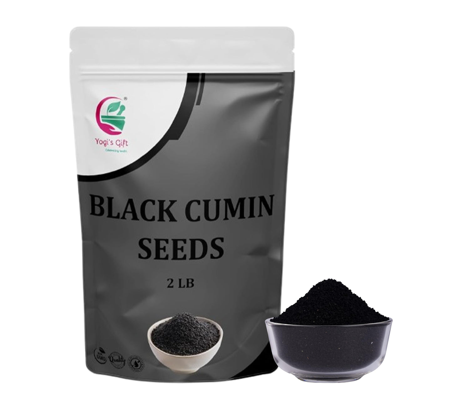 Black Cumin Seeds 2 LB , Nigella Sativa, 100% Pure & Natural, Premium Quality Kalonji Seeds, Perfect for Seasoning, Cooking, Sprouting & Herbal Uses, 2LB Bulk Pack - By Yogi’s Gift®