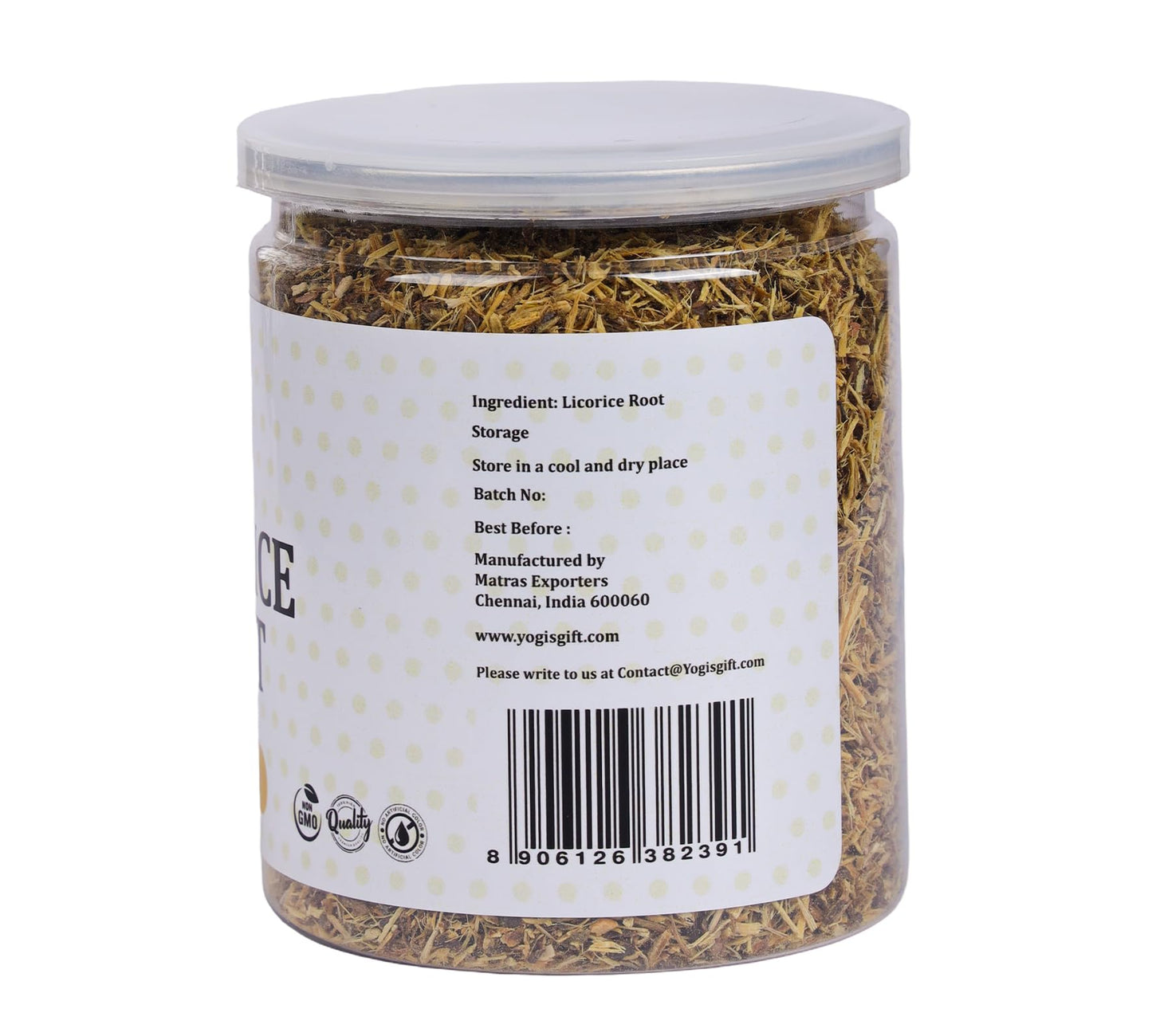 Licorice Root 4oz, Cut and Sifted, 100% Pure & Natural Dried Licorice Root, Premium Quality, Ideal for Tea, Herbal Blends, and Wellness Uses - By Yogi’s Gift®