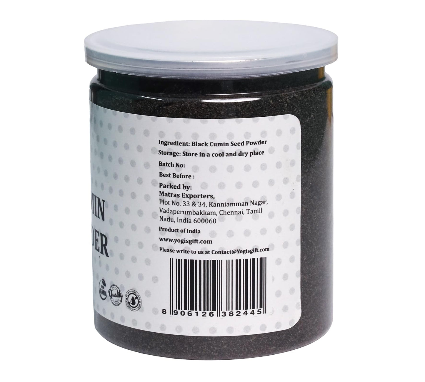 Yogi's Gift Black Cumin Seed Powder 8 oz, Ground Nigella Sativa, Kalonji, Comino Negro en Polvo for Cooking, Smoothies, and Natural Flavor Boost, Long-Lasting Aroma