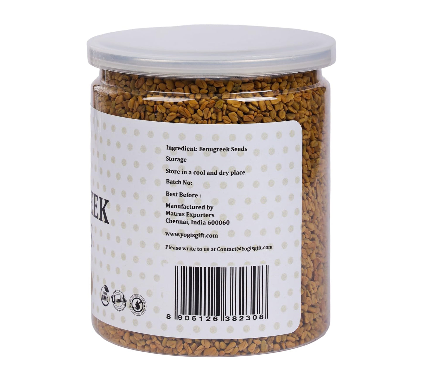 Fenugreek Seeds 14oz, 100% Pure & Natural Methi Seeds, Premium Quality, fenogreco en semillas, For Cooking, Herbal Uses and Overall Wellness - By Yogi’s Gift®