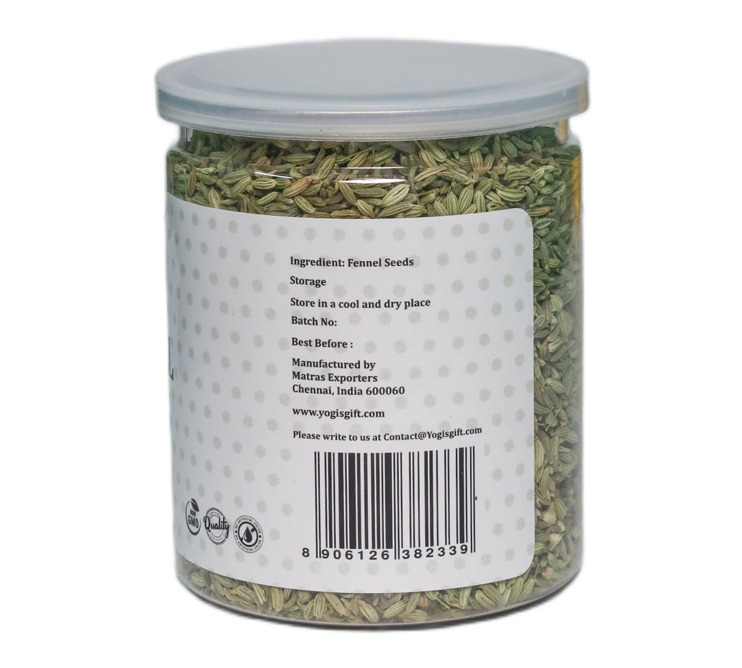 Fennel Seeds 8oz, 100% Pure & Natural Whole Fennel, Premium Quality Spice for Cooking & Tea, Fresh & Aromatic - By Yogi’s Gift®