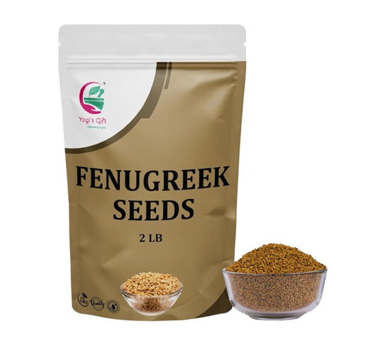 Fenugreek Seeds 2 LB, 100% Pure & Natural, Perfect for Cooking, Herbal Uses and Overall Wellness, 2 LB Bulk Pack - By Yogi’s Gift®