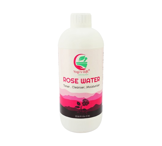 100% Pure Rose Water 33.8 fl oz | For Face & Hair | Alcohol Free & Artificial Coloring Free | by Yogi's Gift® (33.8 fl oz)