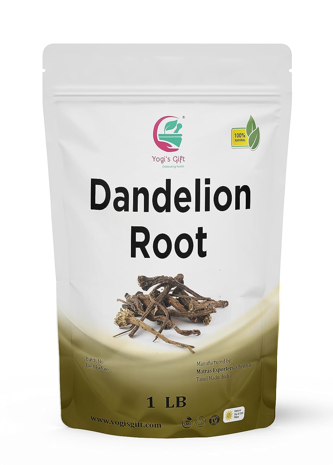 Dandelion Root 1 LB | Raw and Whole Loose root | by Yogi's Gift®