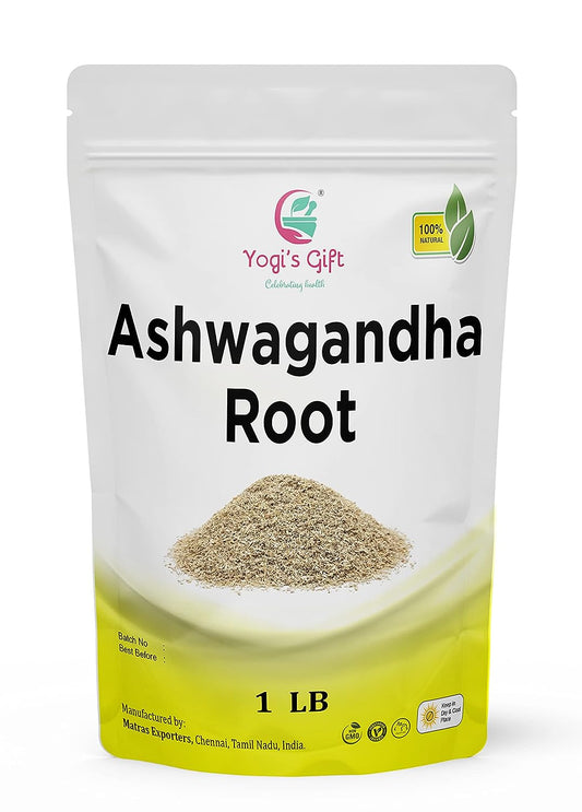 Ashwagandha Root 1lb | Dried Ashwagandha Herb | 100% Naturally Dried | Withania Somnifera | Best Particle Size For Making Tea | by Yogi's Gift®