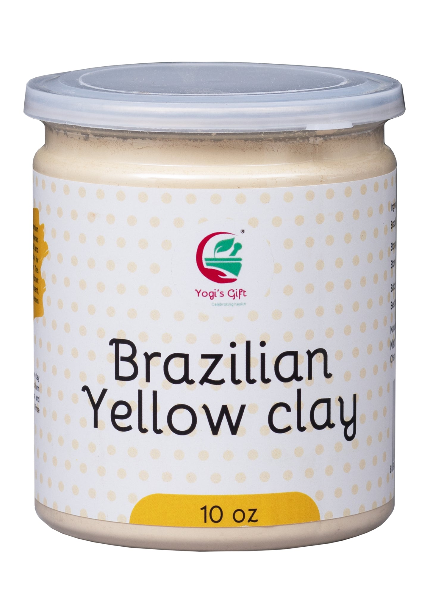 Yellow Brazillian Clay 10 oz | 100% Natural Clay Powdered | Soap Making Clay | Yogi's Gift®