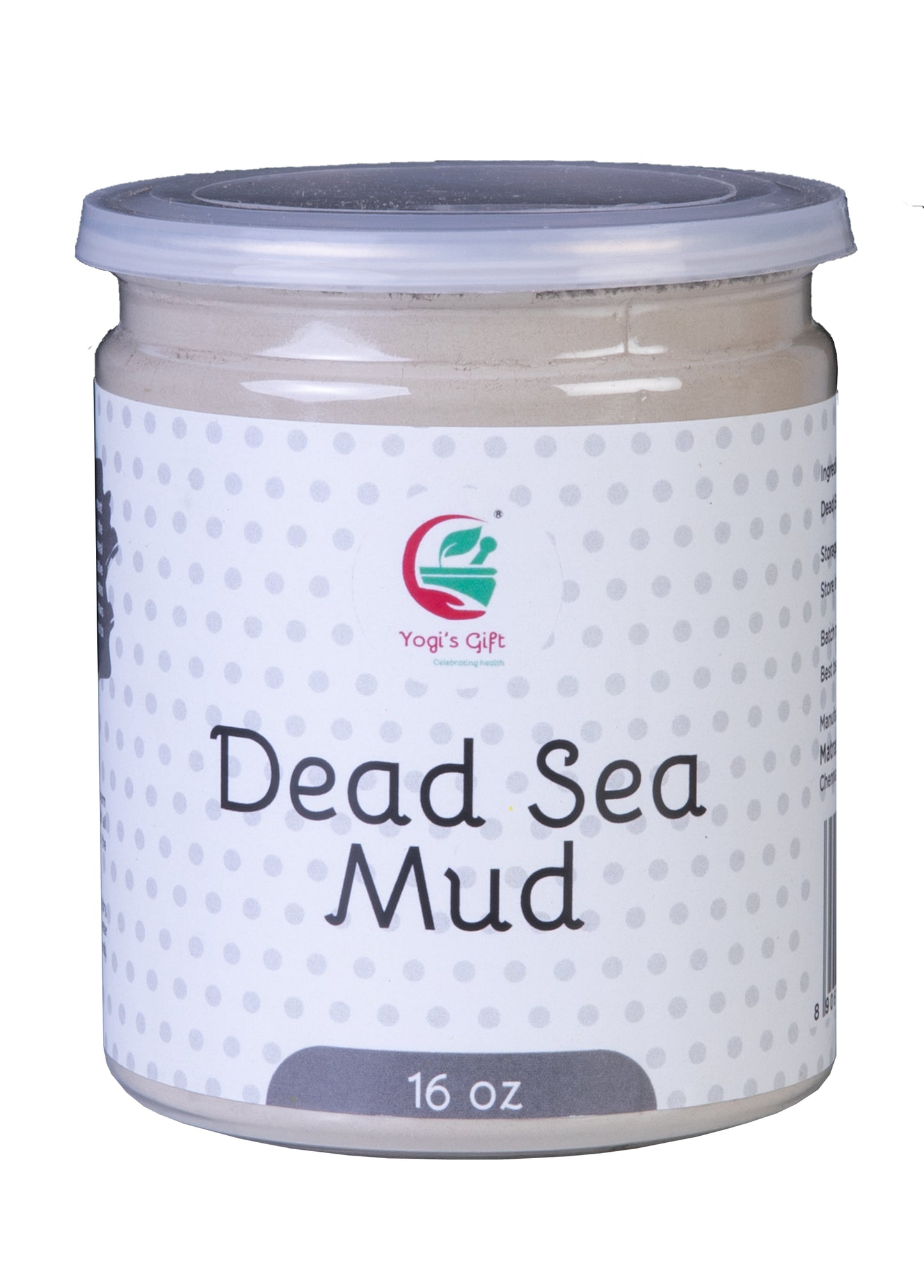 Dead Sea Mud 1 Pound | Detoxifies and Exfoliates The Skin | 100% Pure and 100% Natural | Clears Acne, Dark Spots & Anti-Aging | Yogi's Gift®