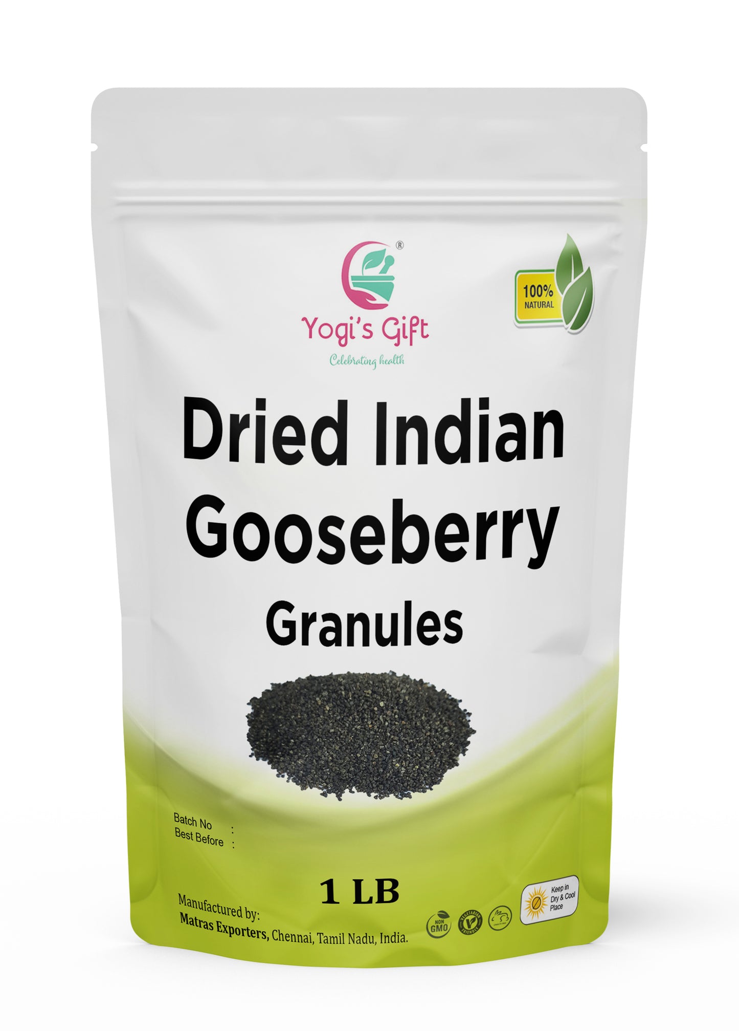 Dried Indian Gooseberry Tea 1 LB | Rich in Vitamin C, Fibre | Dried Amla Berry Tea | Phyllanthus emblica | Te De Amla |  Yogi's Gift®