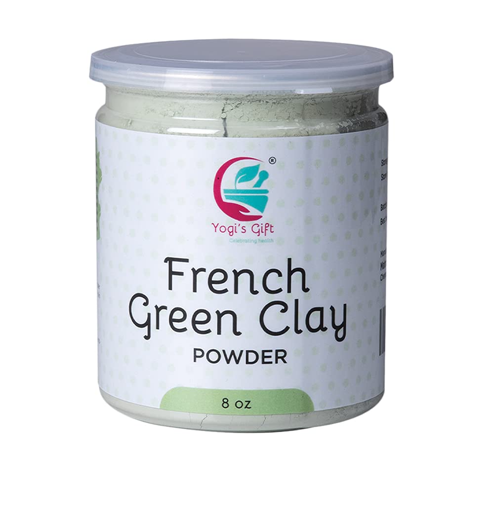 French Green Clay Powder 8 oz | Deep Facial Cleanser | For Skin Softening and Face Care | Argile Verte | Montmorillonite Clay