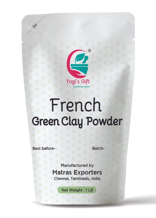 French Green Clay Powder 1 lb | Deep Facial Cleanser | Skin Softening Face Mask | Natural Detoxifying Mask | Argile Verte | Yogi's Gift®