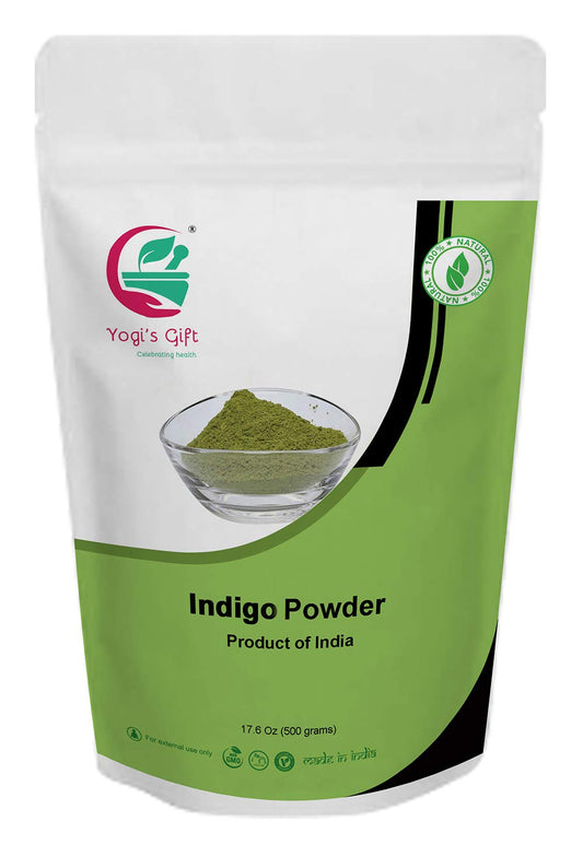 Indigo Powder for Hair 1.2LB | Ideal for Black and Dark Hair | Indigofera Tinctoria | Black Henna | Natural Hair color | Yogi's Gift®