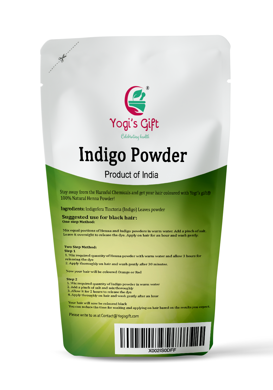 Green Indigo Powder (Indigofera Tinctoria) Organic