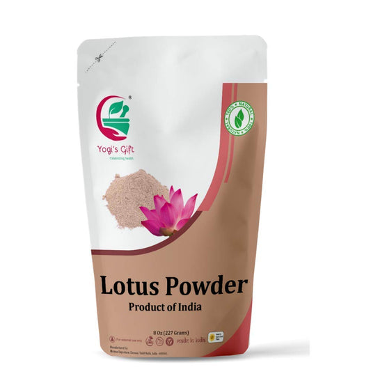 Lotus Flower Powder  8oz | Nelumbo Nucifera | 100% Pure & Natural Lotus Petals Powder for Hair & Skin | Ayurvedic Cosmetics | Yogi's Gift®
