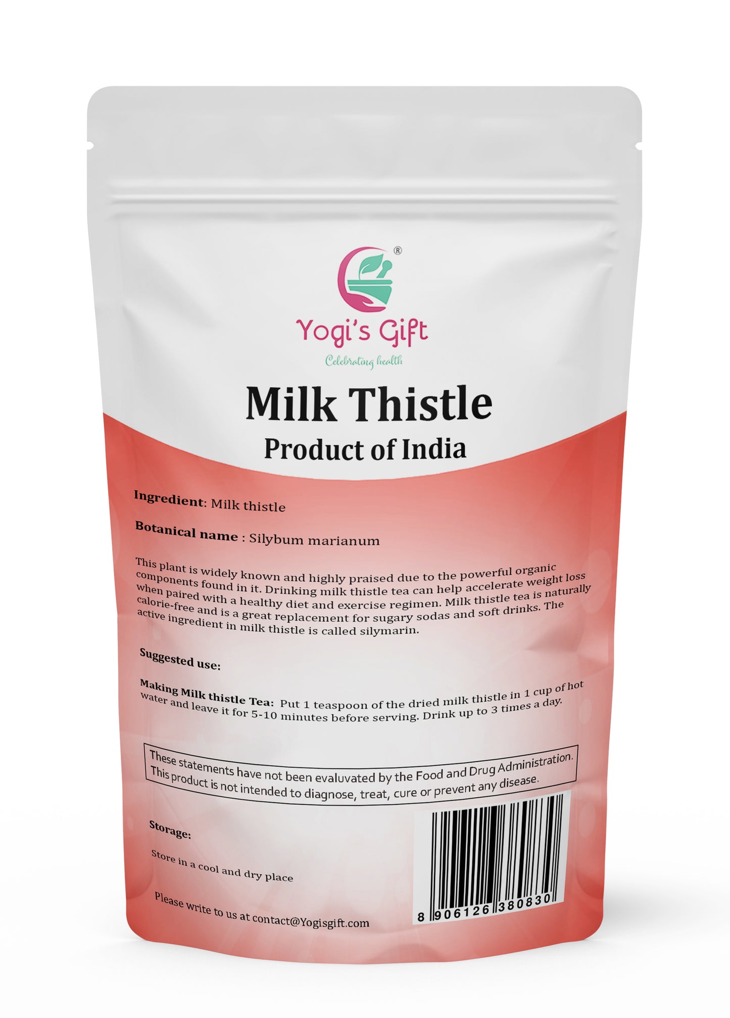 Milk Thistle Tea 1 LB | Promotes Liver Health | Loose Bulk Bag | Yogi's Gift®