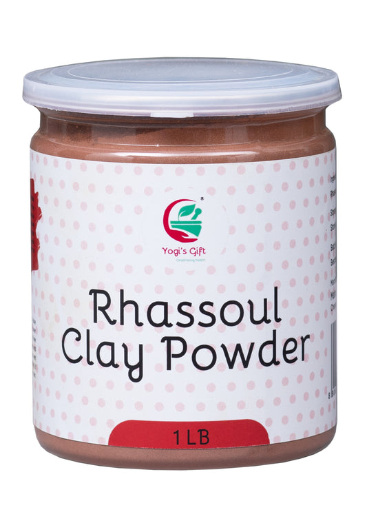Rhassoul Clay for Hair & Face 1 LB | 100% Pure Rhassoul Clay Hair Mask Ingredient | Yogi's Gift®