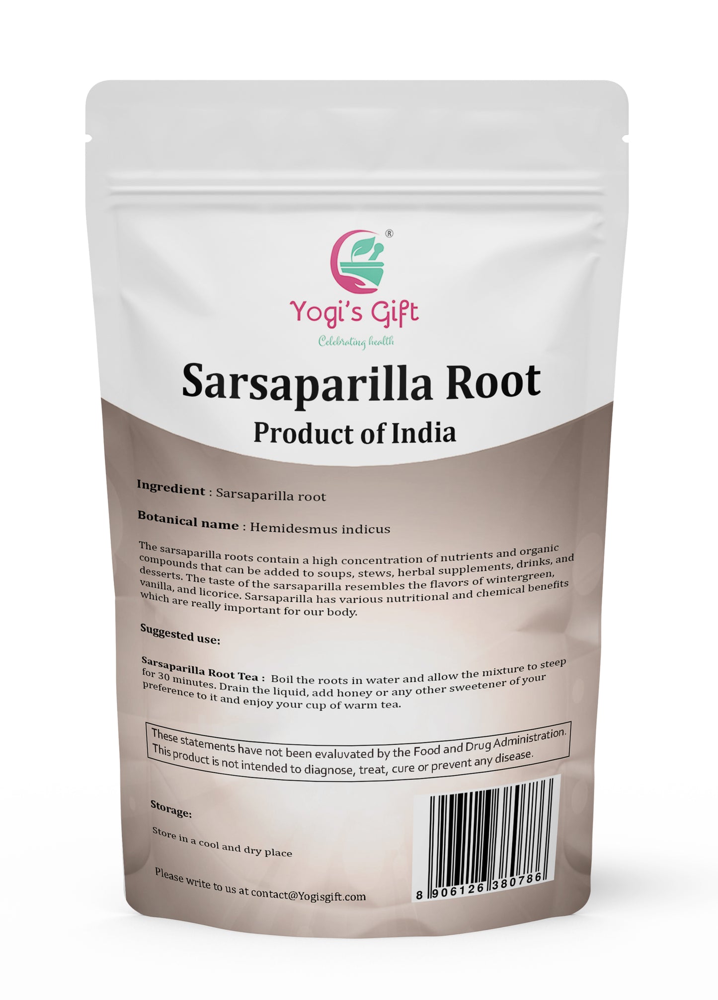 Sarsaparilla Root Whole 1 LB | Indian Sarsaparilla | Hemidesmus indicus | Yogi's Gift®