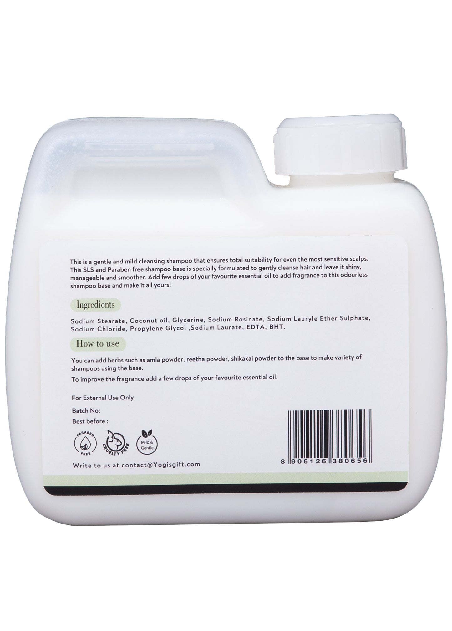 Shampoo Base 40 fl oz | Make Your Own Shampoo | SLS and Paraben Free | Pearly White | Similar to Soap Base | Yogi's Gift®