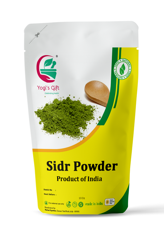 Sidr Leaf Powder 10 Oz | Organically grown  Natural Herbal Hair Cleanser & Conditioner | Rejunivates Hair follicles | Hair Care Powder | Yogi's Gift®