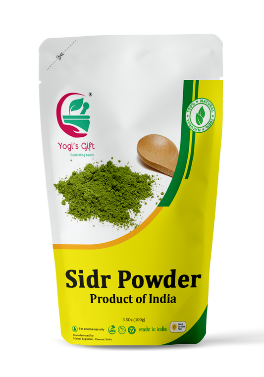 Sidr Powder 100 grams | Natural Herbal Hair Cleanser & Conditioner | Rejunivates Hair follicles | Hair Care Powder | Yogi's Gift®