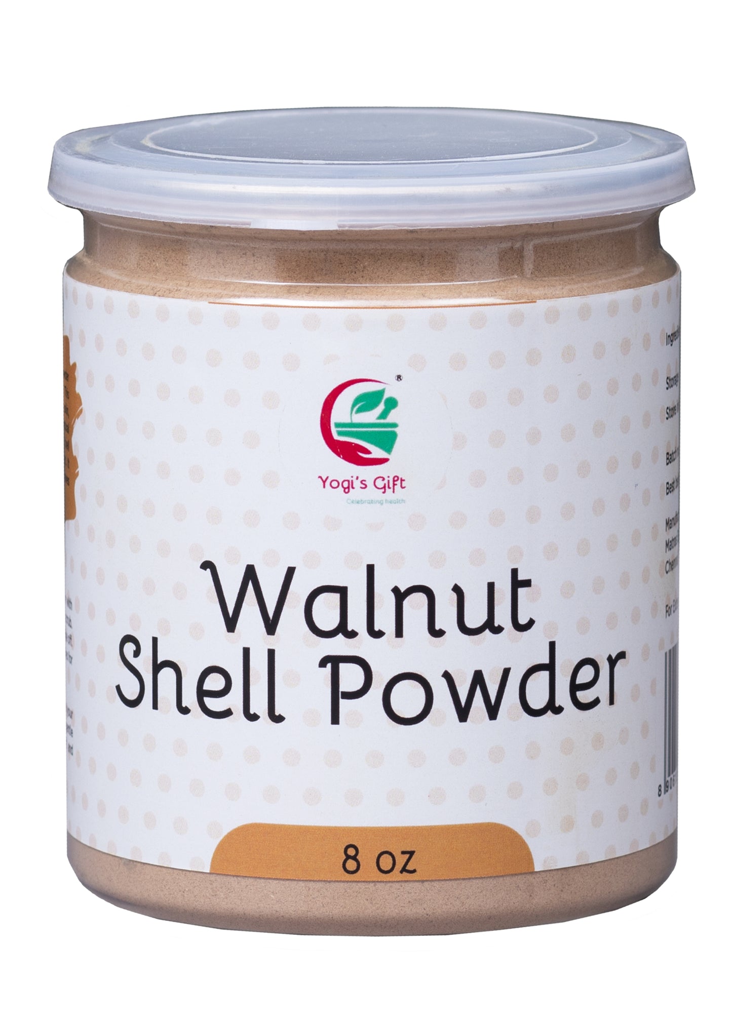 Ground Walnut Shells  8 oz / Walnut Shell Powder  | Great for Face Scrub | Natural Exfoliant for Soap Making | Yogi's Gift®