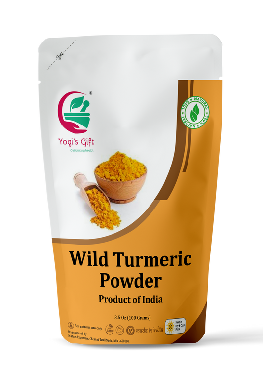 Kasturi Turmeric Powder for Skin Care 3.5 oz | Wild Turmeric Powder | Aka Kasturi Manjal Powder | Best for Preparing Turmeric Face Mask | Yogi’s Gift®