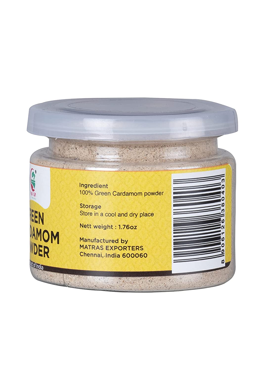 Ground Cardamom powder 1.76 oz | Fresh, Aromatic and Flavourful | Cardamom ground from fresh cardamom seeds | aka Elaichi, Cardamon | Yogi's Gift®