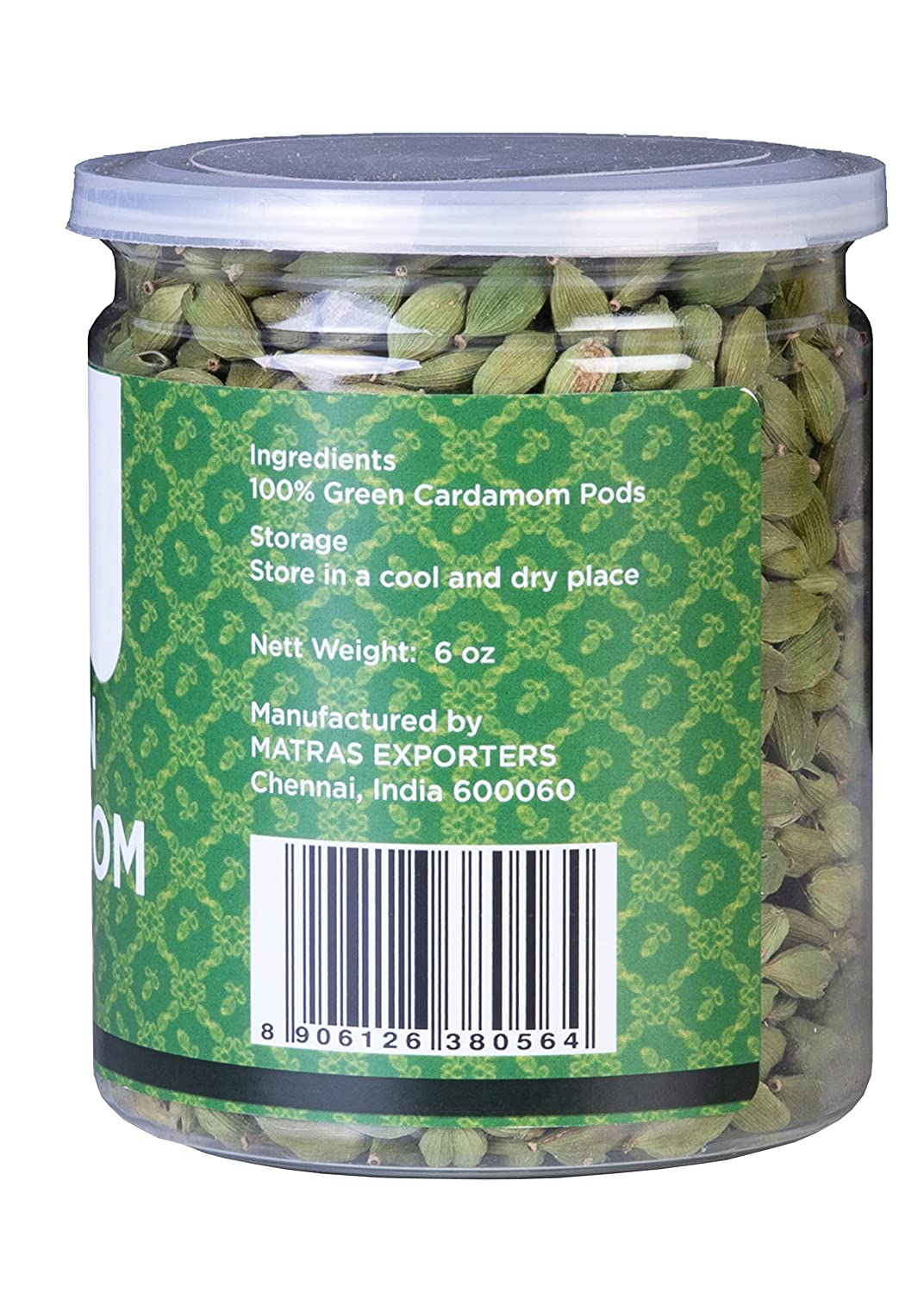 Green Cardamom pods Whole 6 Oz | Flavourful Indian Cardamon Spice | Fresh and Natural | Great for Coffee, Tea, Desserts and Baking | Yogi's Gift®